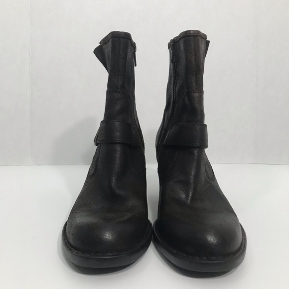 NWOB Born Palmer Castagno Oiled Leather Boots - Picture 3 of 7